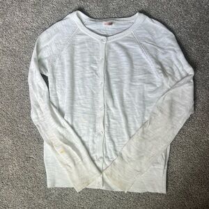 Cat & Jack Girls XL (14/16) Classic White Knit Button Down Cardigan 100% Cotton